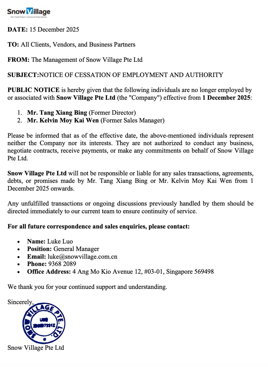 "IMPORTANT: Public Notice regarding cessation of staff authority. Read more."