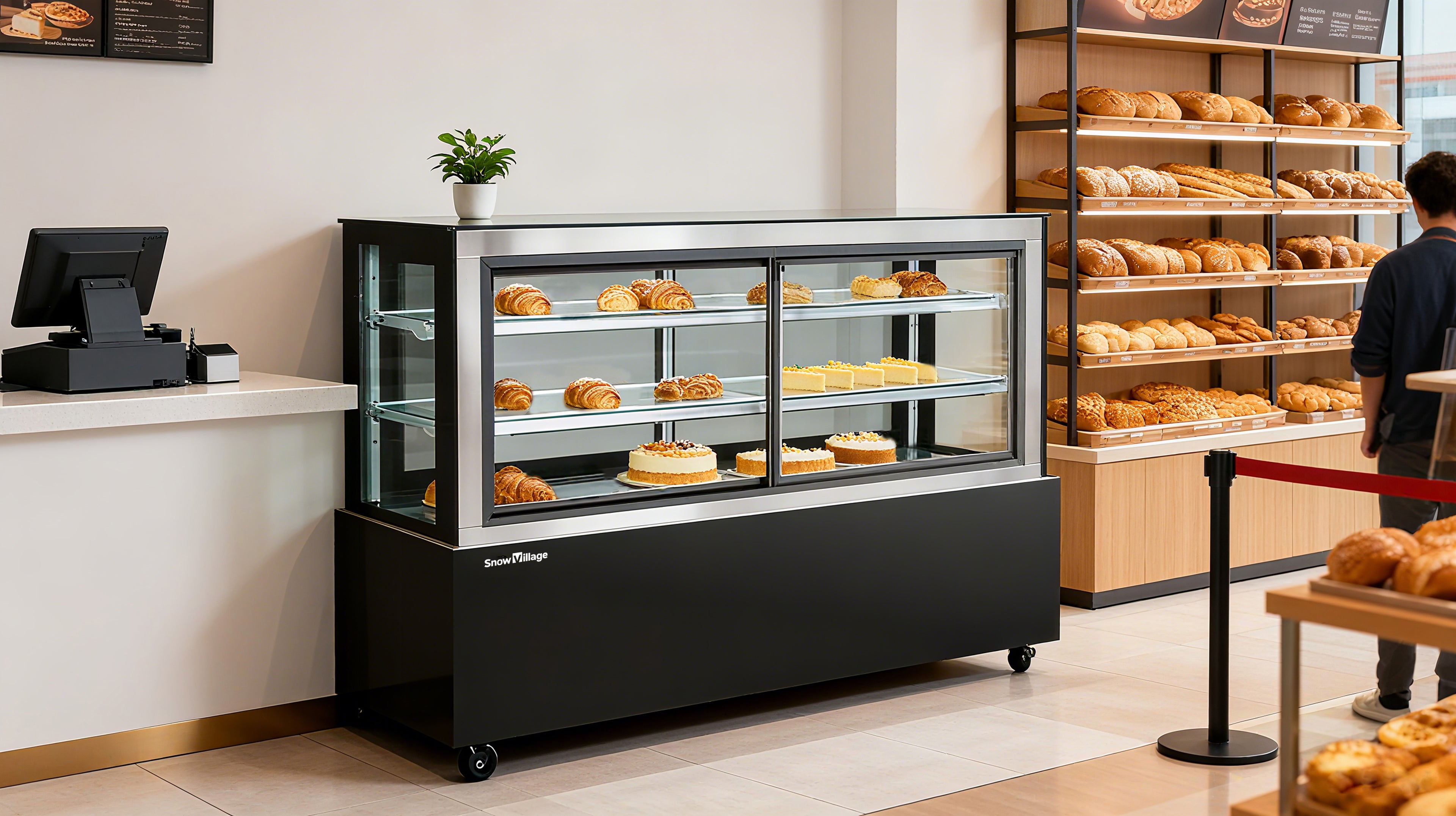 Cake Upright Showcase DG Series - Two Shelves (Straight)