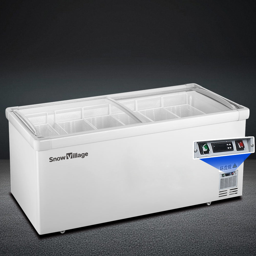 Island Freezer SD/SC Static Cooling Series - Three Sliding Doors (Straight)