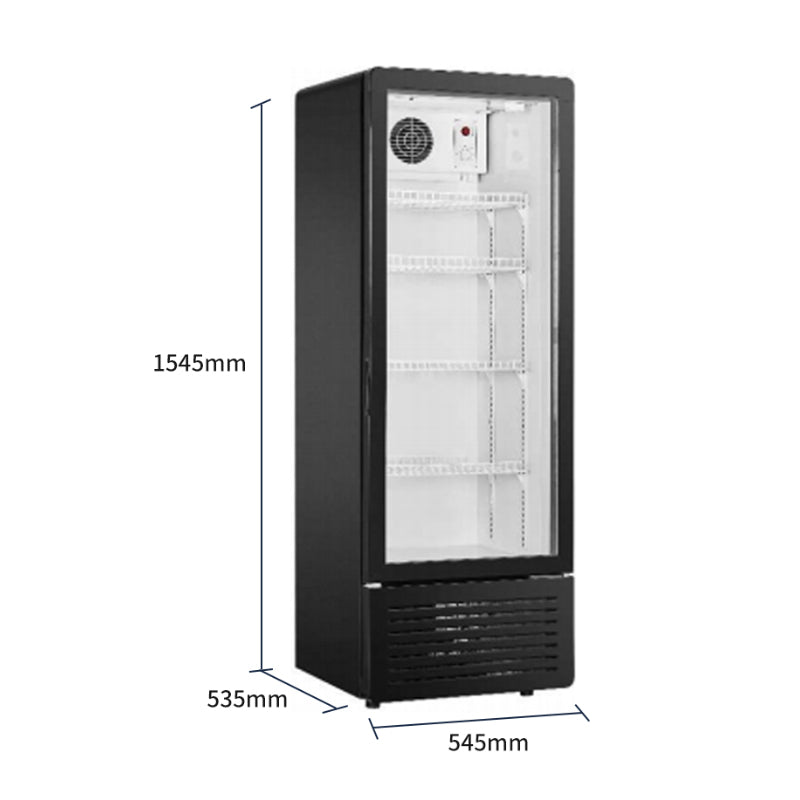 Upright Glass Door Showcase LC Static Cooling Refrigerator Series - Single Door (Flat Top)