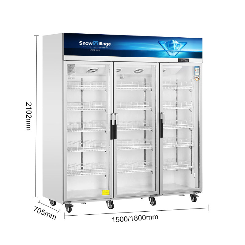Upright Glass Door Showcase LC Standard Ventilated Cooling Refrigerator Series - 2/3 Doors