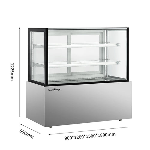 Cake Upright Showcase DG Series - Three Shelves (Straight)