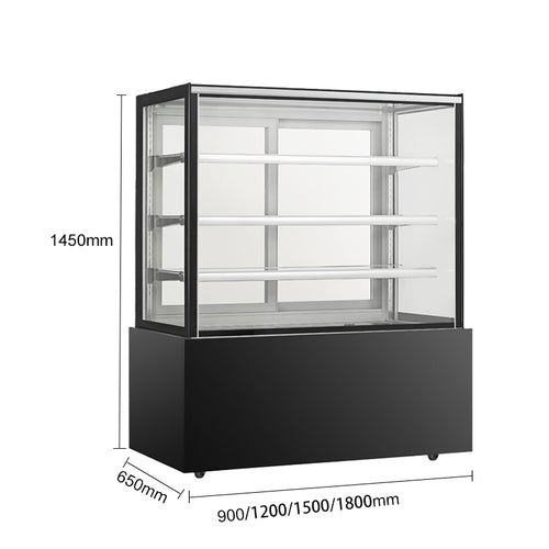 Cake Upright Showcase DG Series - Two Shelves (Straight)