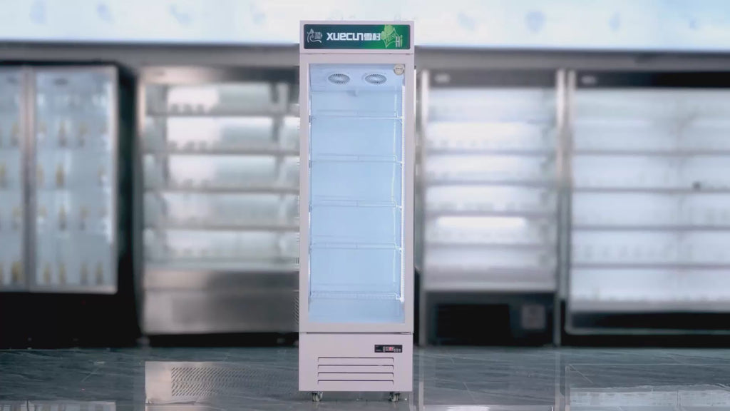 Upright Glass Door Showcase LC Ventilated Cooling Refrigerator Series - 1/2 Doors