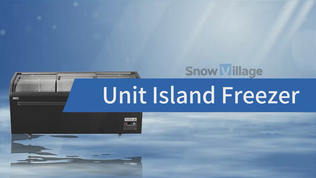 Island Freezer SD/SC Static Cooling Series - Three Sliding Doors (Curved)