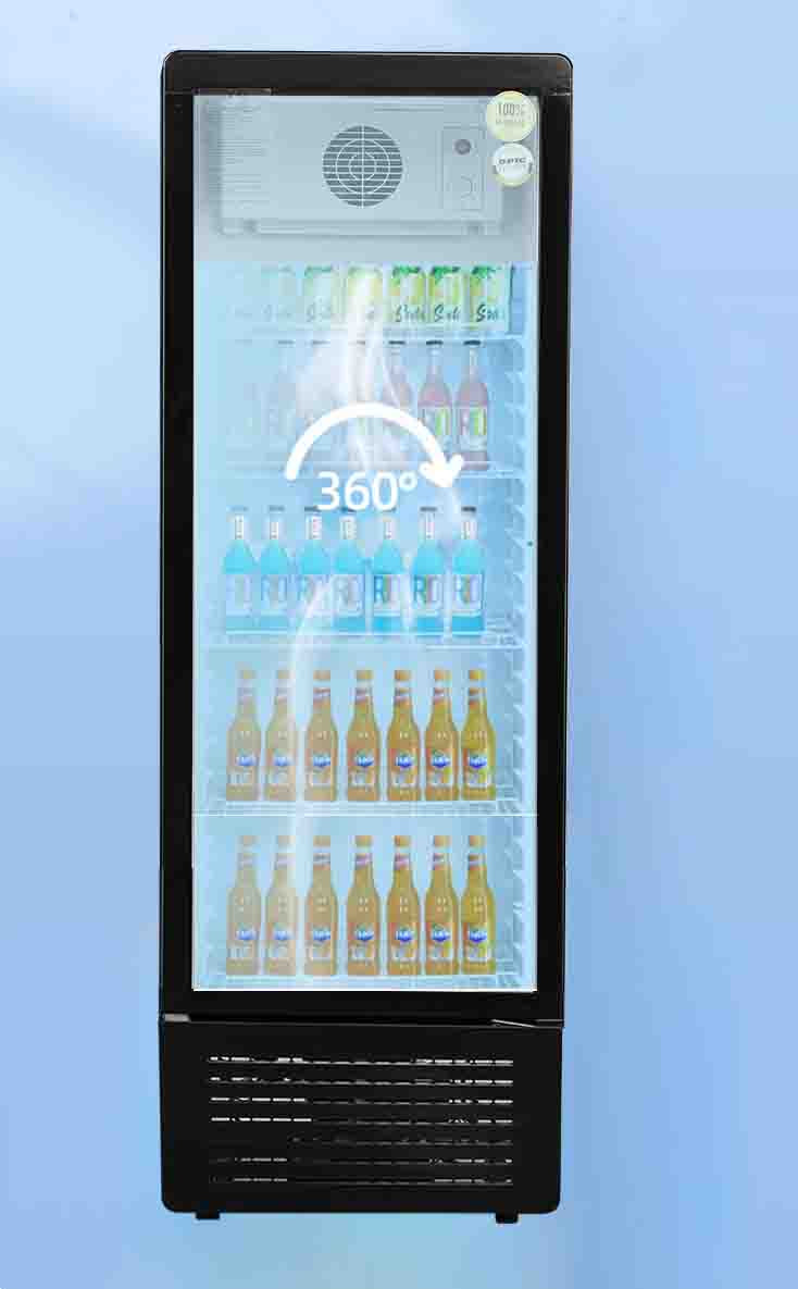 Upright Glass Door Showcase LC Static Cooling Refrigerator Series - Single Door (Flat Top)